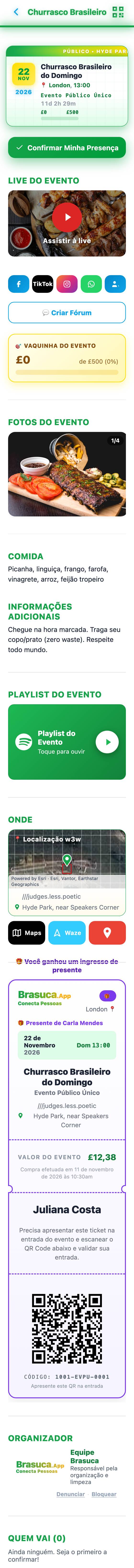 Eventos, aulas e encontros
